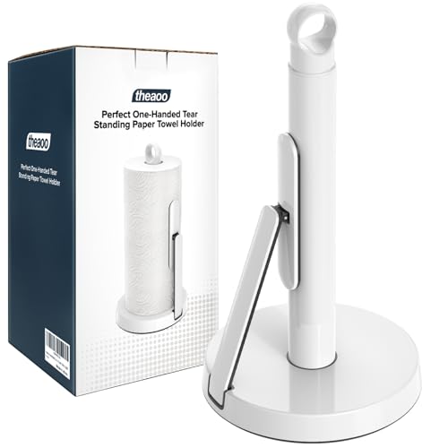 Heavy Duty Paper Towel Holder with Tension Arm (White)