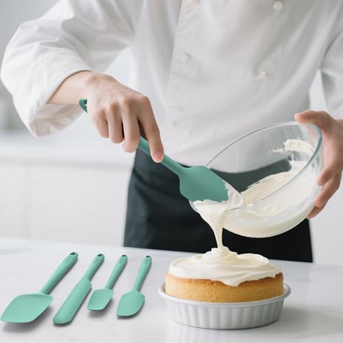 Silicone Spatula Set of 5 (Pure Aqua Green)