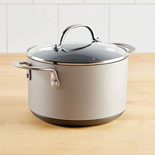 Achieve Hard Anodized Nonstick Saucepot with Lid (Saucepot (4 Quart) / Silver)