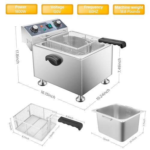Electric Deep Fryer (13L 1800W)