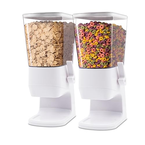 Cereal Dispenser Countertop 2Pcs (White / Small)