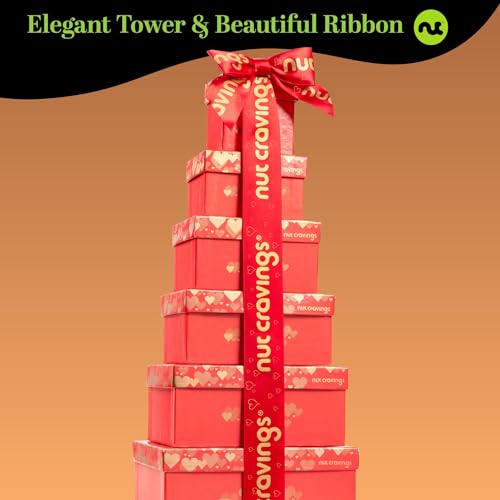 Dried Fruit & Mixed Nuts Gift Basket (2. Heart - 6 Tier Tower)