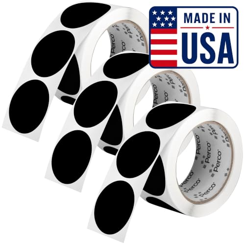 Black Perforated Round Circle Dot Sticker 2 (Black / 2 Inch)