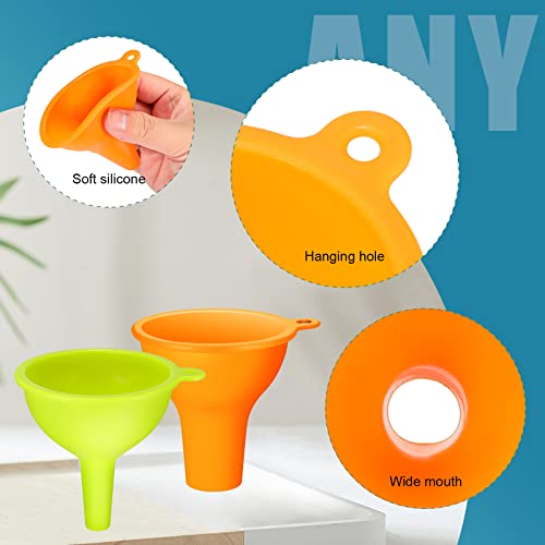 Silicone Funnels 4 Pieces Wide Mouth Funnel Small and Large