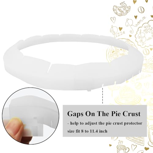Adjustable Pie Crust Shields (Deep Transparent)