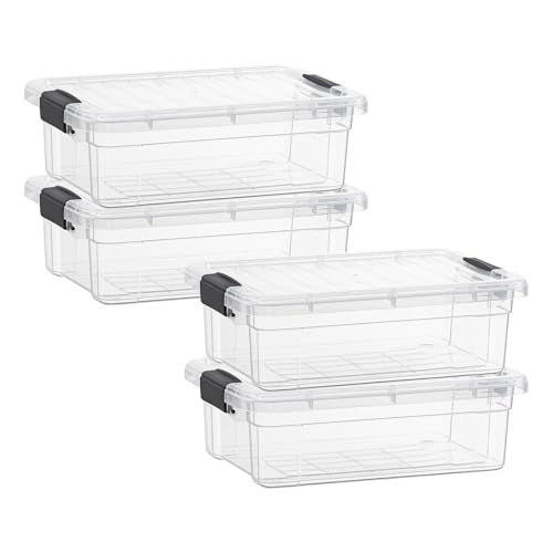 7.4 Quart Clear Plastic Storage Bin with Lid (7.4 Quart)