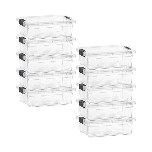 4.5 Quart Clear Plastic Storage Containers with Lids (4.5 Quart)
