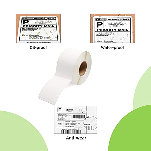 4"x 6" Multipurpose Direct Thermal Labels 3" Core Compatible for Zebra Industrial Printers Adhesive & Perforated (4" x 6" / 2 Rolls)