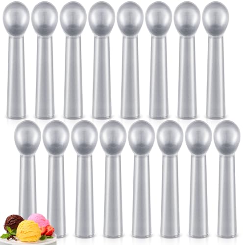 16 Pcs Ice Cream Scoop Set (Silver)