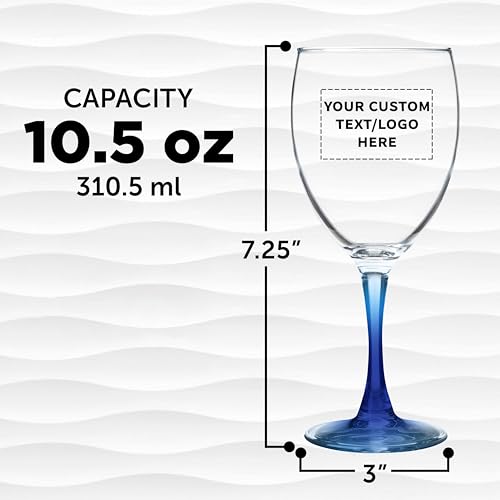 Custom Nuance Wine Glasses by ARC 10.5 oz. Set of 10 (100 Count)