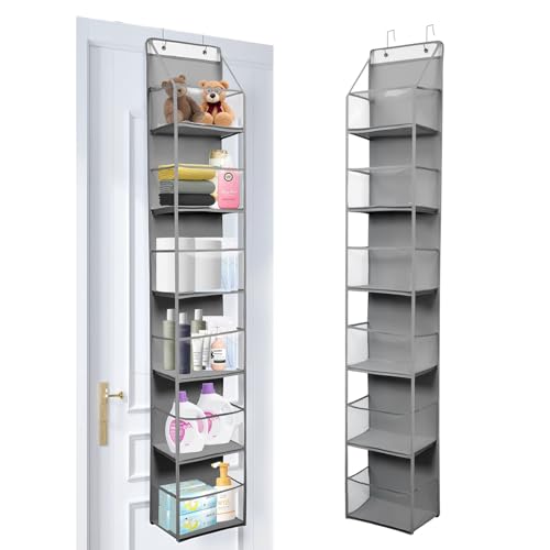 6 Tier Over The Door Hanging Organizer (Grey)