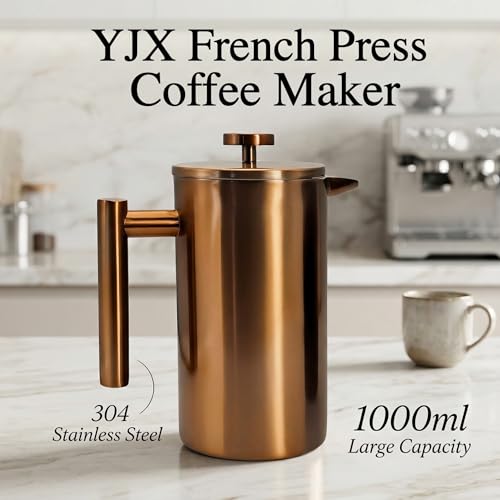 34oz French Press Coffee Maker (Coppery)