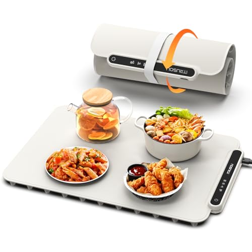 Food Warming Mat (18.5*12.8inch / Cream White)