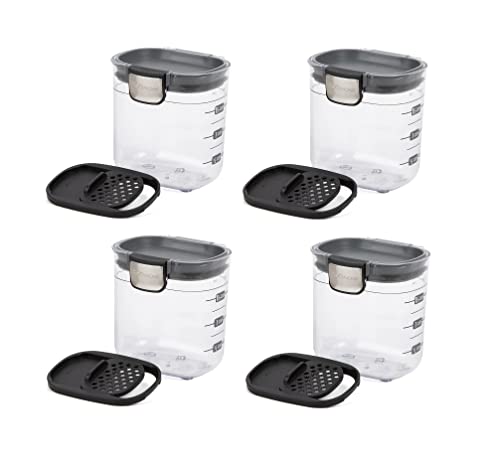 PKS 401 1.5 Cup Mini Prokeeper+ Airtight Silicone Seal Storage Container Great For Spices & Baking Acessories (4- Piece)