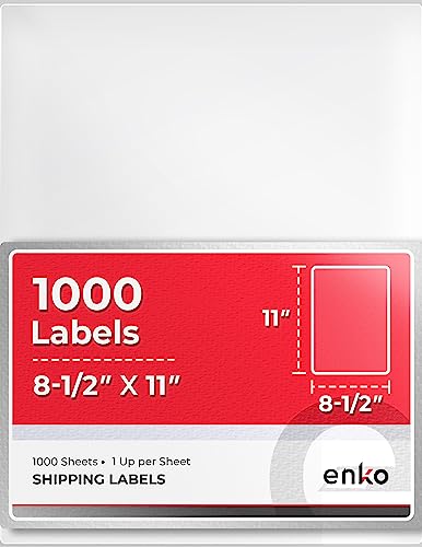 8-1/2 x 11 in 1000 Address, Mailing and Business Sticker Labels (1,000 Labels / 8-1/2 x 11")
