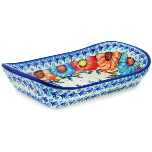 Platter with Handles 10 (Bold Poppies)