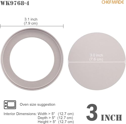 Mini Tart Pan Set (3" 4Pcs Set with Removable Bottom)