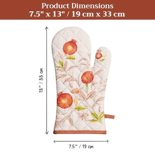 Maison d'Hermine Oven Gloves 100% Cotton Oven Mitt (128 - Vintage Harvest / 7.5" x 13" (Oven Mitt))