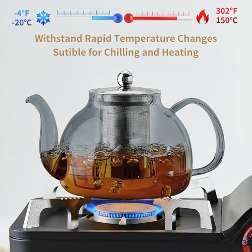Glass Teapot with Infuser (Ink / 40OZ)