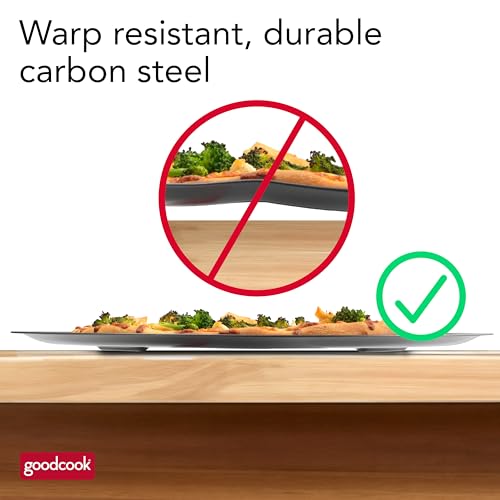 AirPerfect Insulated Nonstick Carbon Steel Pizza Pan with Cutting Guides