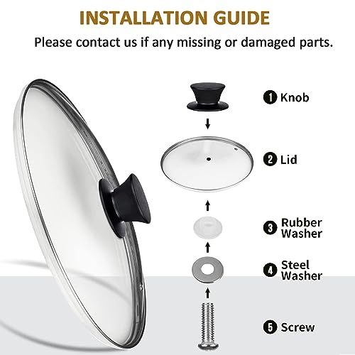 Glass Lid for Cast Iron Pan (10.25" / Stainless Steel Rim)