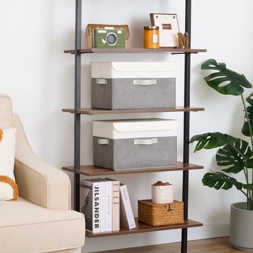 Memory Keepsake Storage Box (White/Gray / Large-2 Pack)