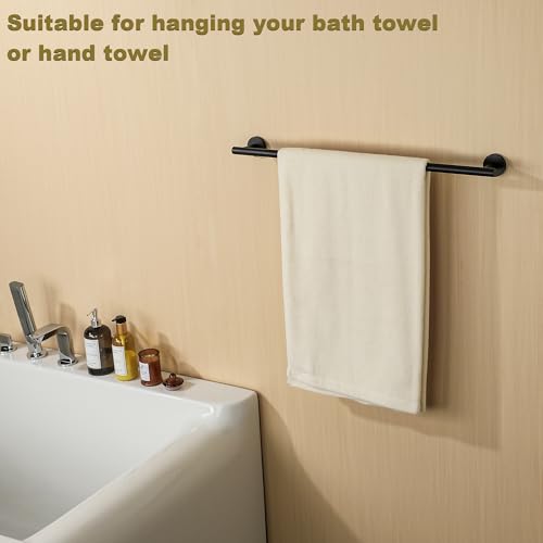 Towel Racks for Bathroom 24 Inch (Matte Black)