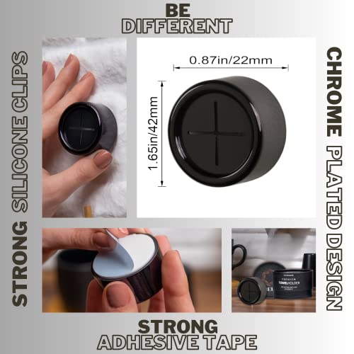 Kitchen Towel Hooks (8 Pack / Black Pearl)