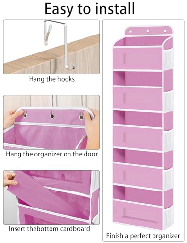 Over The Door Organizer (D Pink / 2 Pack)