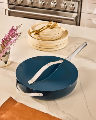 Non Stick Ceramic Sauté Pan with Lid (Sage)