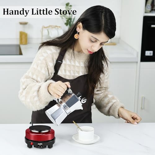 500W Mini Electric Hot Plate (Red)