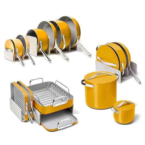 31-Piece Non-Stick Ceramic Cookware Bundle (Marigold / 31pc Set)