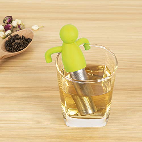Stainless Steel Tea Infuser Steeper for Loose Tea Extra Fine Mesh Green (Green)