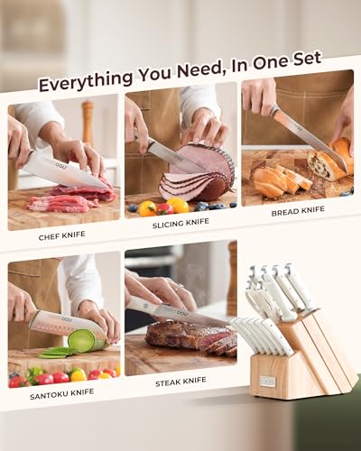 Knife Set 15 Pcs German High Carbon Stainless Steel Kitchen Knife Set