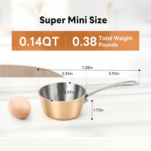 Mini Sauce Pan (0.14 QT / Rose Gold)