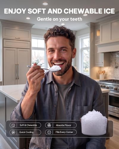 Nugget Ice Maker Countertop (Silver Gray / 44 lbs)