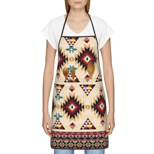 Southwest Native American Tribal Pattern Geometric Apron