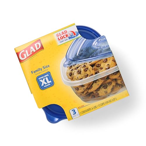 GladWare XL Square Food Storage Containers (Square / 104 oz - 3 Count)