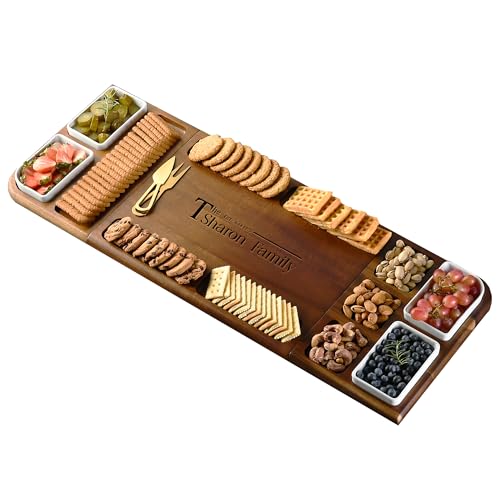 Premium Charcuterie Board (Extra Large 31" Acacia Wood with Engraving)