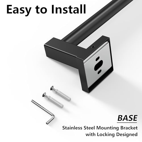 Towel Bar Towel Racks for Bathroom Wall Mounted (Matte Black / Wall-Mounted)