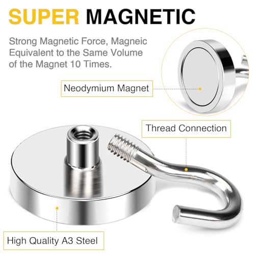 Magnetic Hooks (Silver / 1.26in)