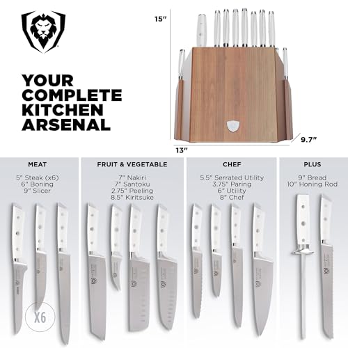 18 Pc Colossal Knife Block Set (18-Pc / Glacial White)