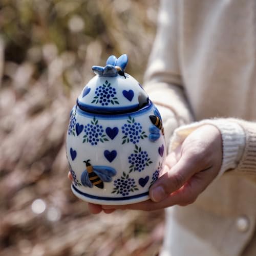 10oz Deep Love Handpainted Ceramic Honey Pot (Deep Love)