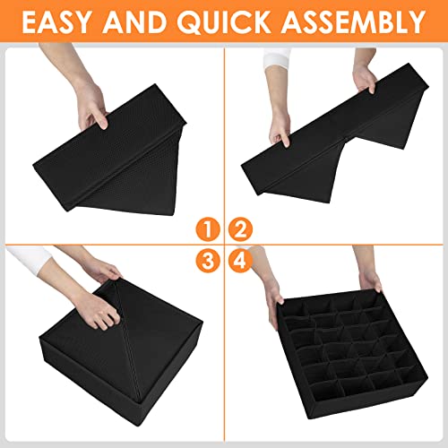 6 Pack Sock Underwear Drawer Organizer Dividers (6 Count)