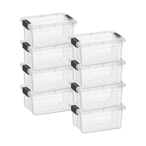 3.4 Quart Clear Plastic Storage Boxes with Lids (3.5 Qt)