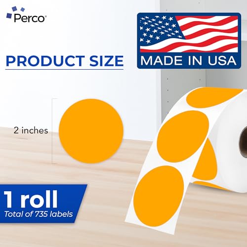 Orange Thermal Labels (Orange / 735 Stickers)