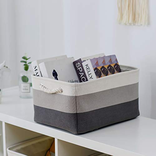 Large Storage Baskets for Shelves (Gray Gradient / Large (Pack of 3))
