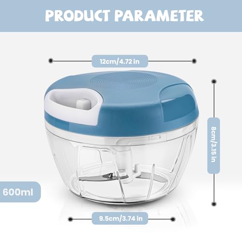 Manual Food Chopper (500ML-BLUE)