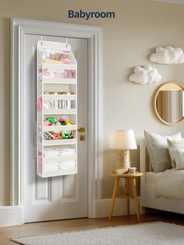 5 Tier Over the Door Organizer (Cream White / 5 Tier)