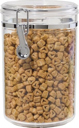 Medium Sized Clear Canister with Clamp Lid (61-Fluid Ounce / Canister)